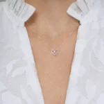 colier argint pandantiv inima shape of my heart vedere frontala