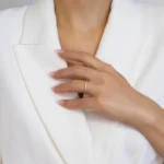 inel auriu din argint symphony pietre cubic zirconia vedere frontala