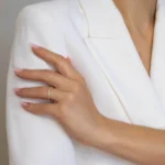 inel auriu din argint symphony pietre cubic zirconia vedere frontala