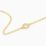 bratara aurie din argint pietre cubic zirconia Sparkle Circle vedere frontala