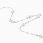 bratara din argint frunzulite pietre cubic zirconia Four Leaf Treasures vedere frontala