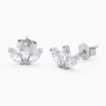 cercei din argint pietre cubic zirconia marquise beauty vedere frontala