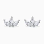 cercei din argint pietre cubic zirconia marquise beauty vedere frontala