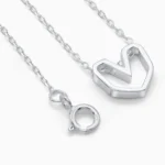 colier argint pandantiv inima shape of my heart vedere frontala