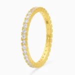 inel auriu argint tennis pietre cubic zirconia vedere frontala