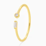 inel auriu din argint subtle elegance pietre cubic zirconia vedere frontala