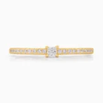 inel auriu din argint symphony pietre cubic zirconia vedere frontala