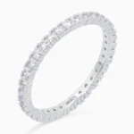inel din argint tennis pietre cubic zirconia vedere frontala