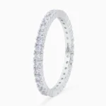 inel din argint tennis pietre cubic zirconia vedere frontala