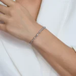 Bratara argint margele fine soft glow