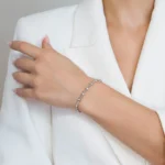Bratara argint margele fine soft glow