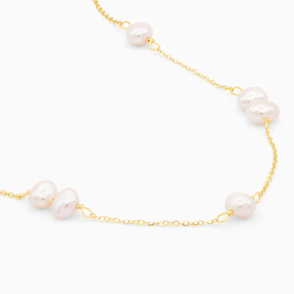 Bratara argint perle naturale cultura golden mist detaliu perle
