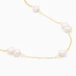 Bratara argint perle naturale cultura golden mist