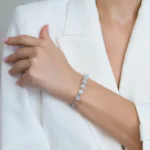 Bratara argint piatra lunii selene