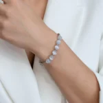 Bratara argint piatra lunii selene