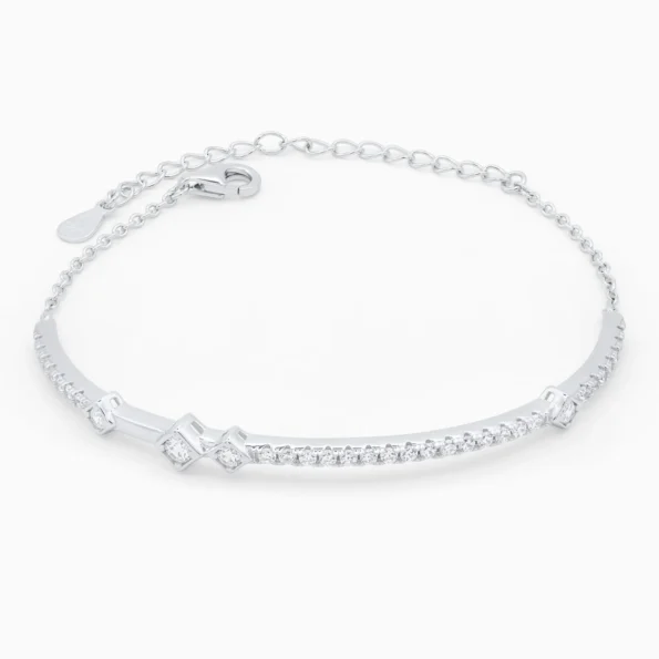 Bratara argint pietre zirconia Rhythm