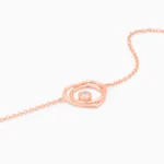 Bratara argint placata aur roz zirconia rose harmony