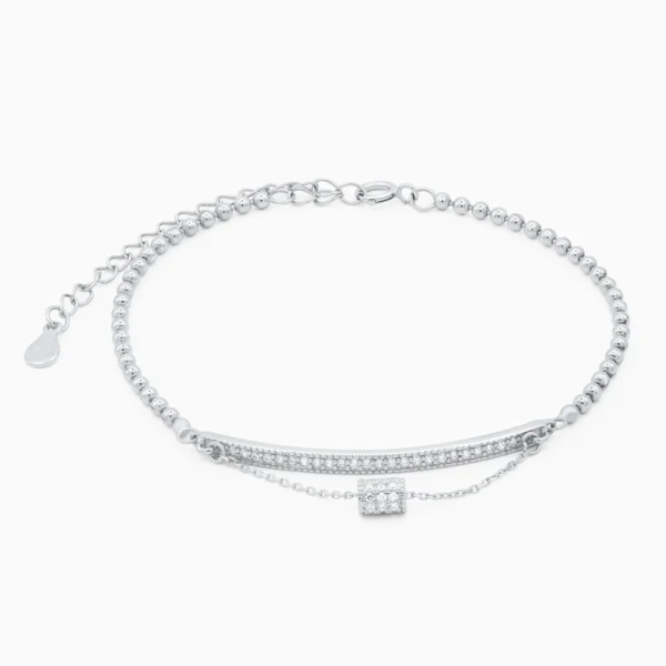 Bratara eleganta argint bile charm geometric urban shine