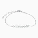 Bratara fina argint moissanite pure light