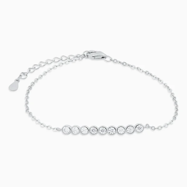 Bratara fina argint moissanite pure light