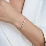 Bratara fina argint moissanite pure light