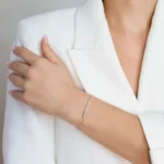 Bratara fina argint moissanite pure light