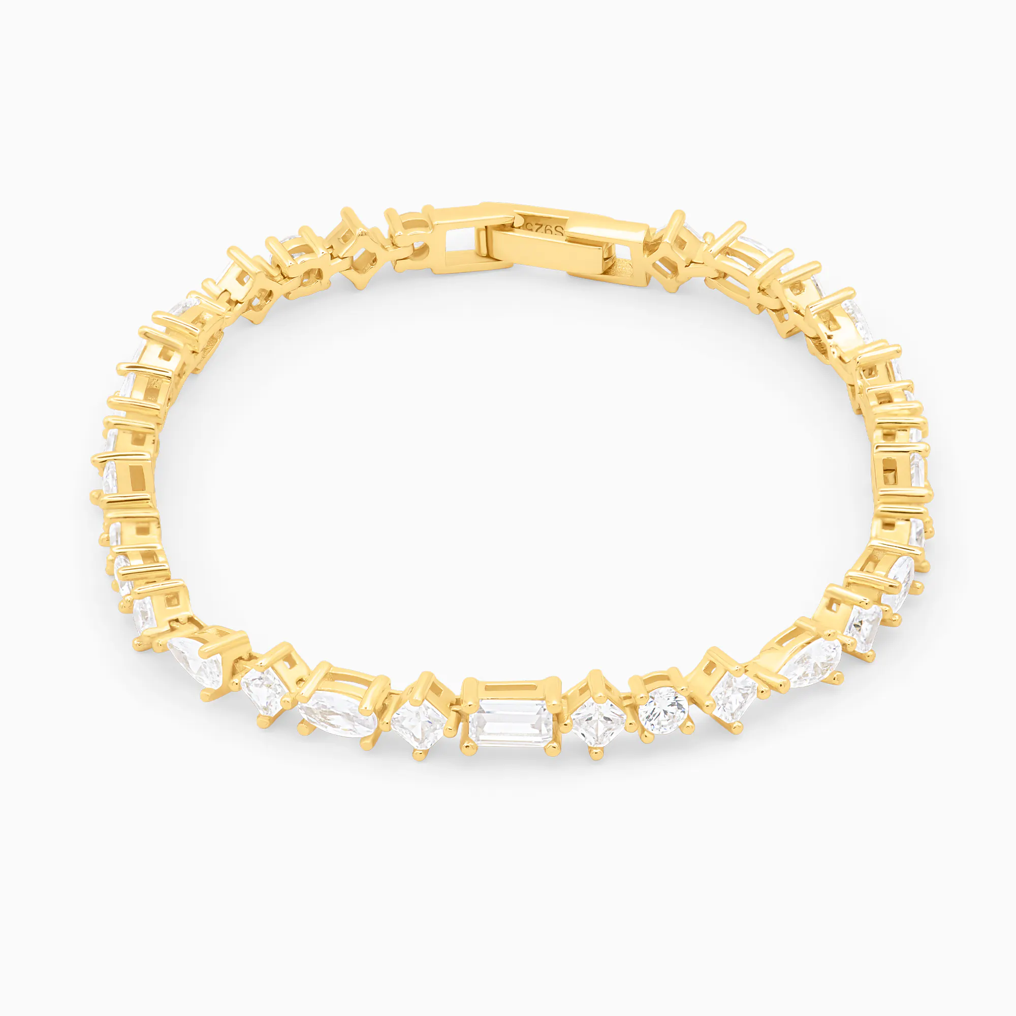 Bratara tennis argint placat aur 5 mm golden radiance Bratara tennis argint placat aur 5 mm golden radiance
