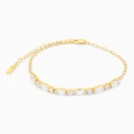 Bratara tennis argint placata aur pietre zirconia pure elegance