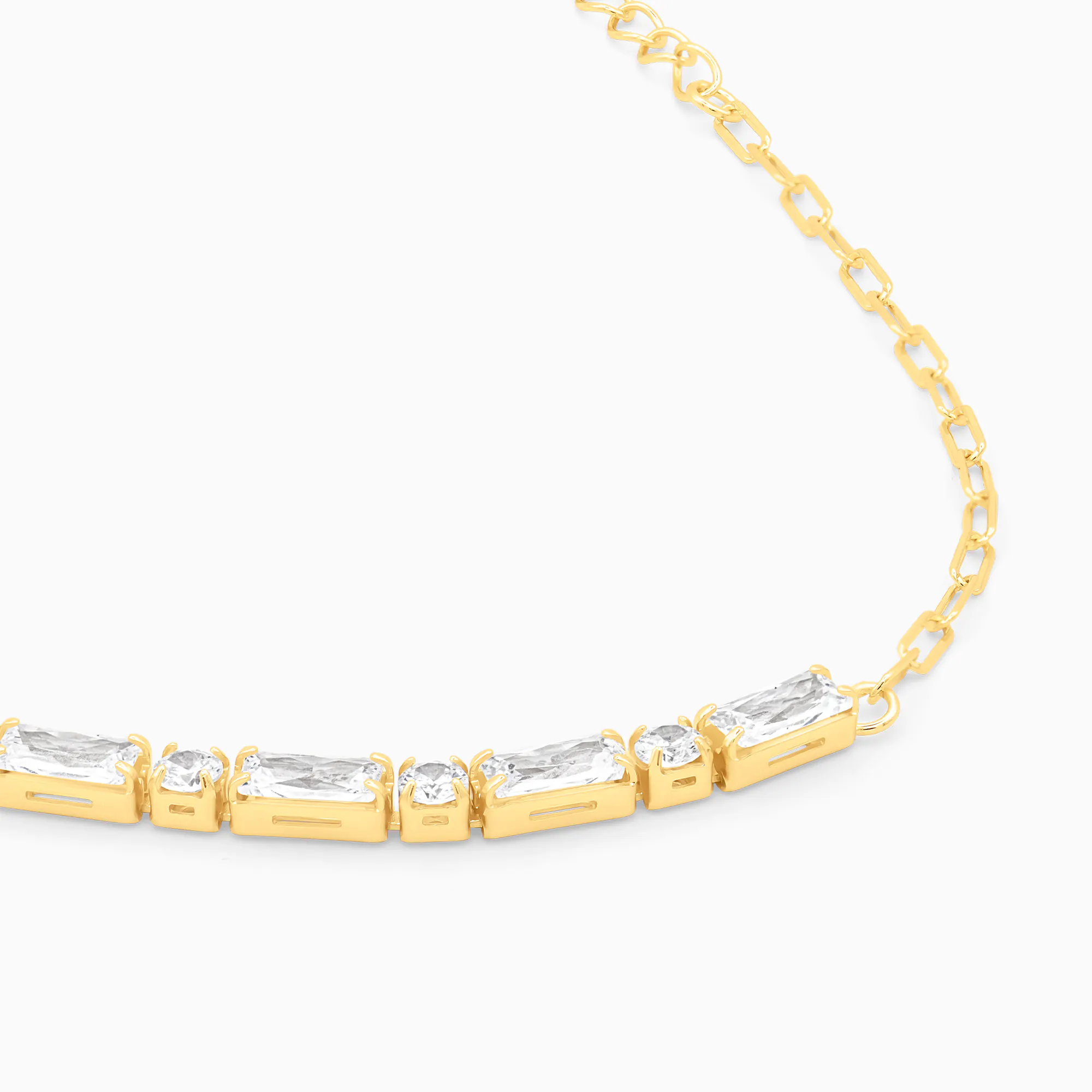 Bratara tennis argint placata aur pietre zirconia pure elegance detaliu pietre Bratara tennis argint placata aur pietre zirconia pure elegance detaliu pietre