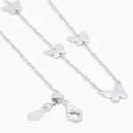 Ccolier argint fluturi Butterfly Touch vedere frontala