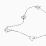 Ccolier argint fluturi Butterfly Touch vedere frontala
