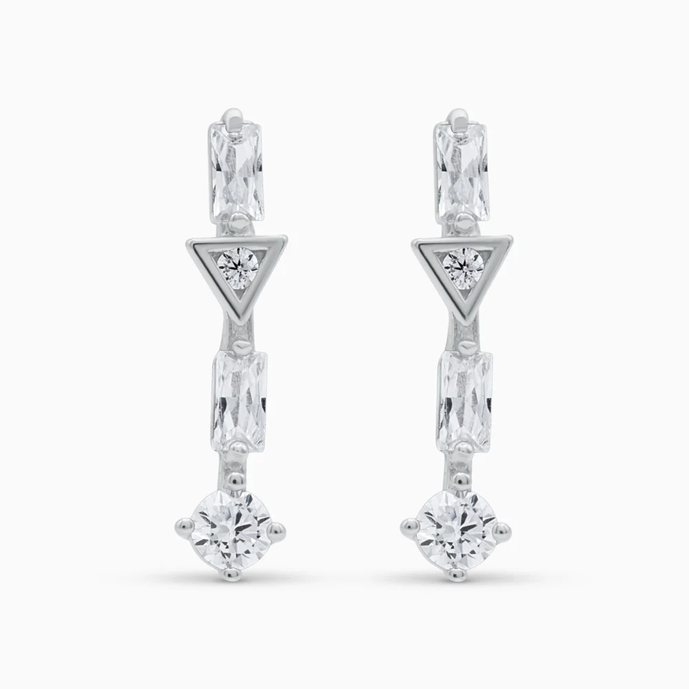 Cercei din argint cu design geometric tribal – Mystic Lines