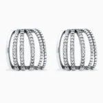 Cercei argint design geometric pietre zirconia Geometric Flow