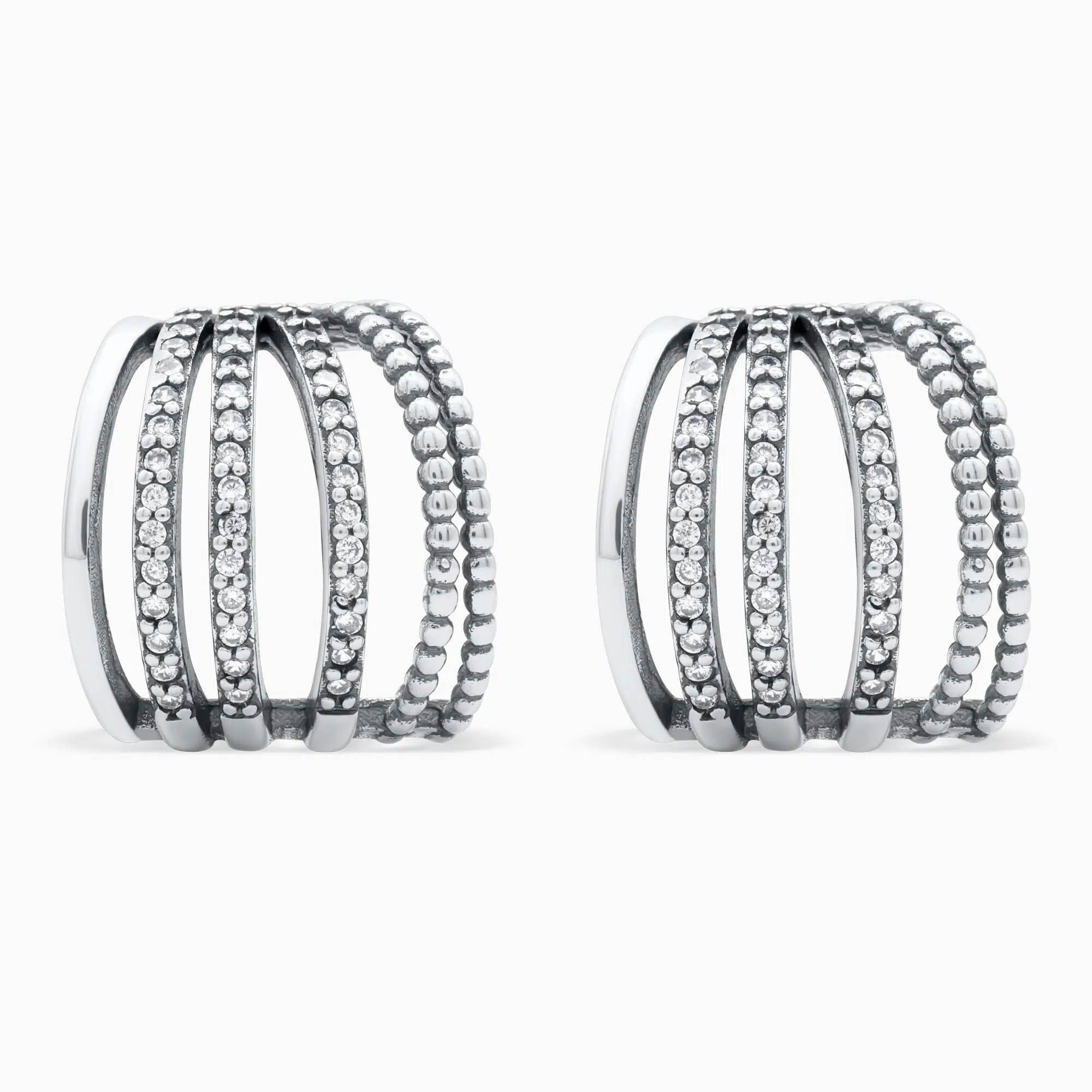 Cercei argint design geometric pietre zirconia Geometric Flow Cercei argint design geometric pietre zirconia Geometric Flow