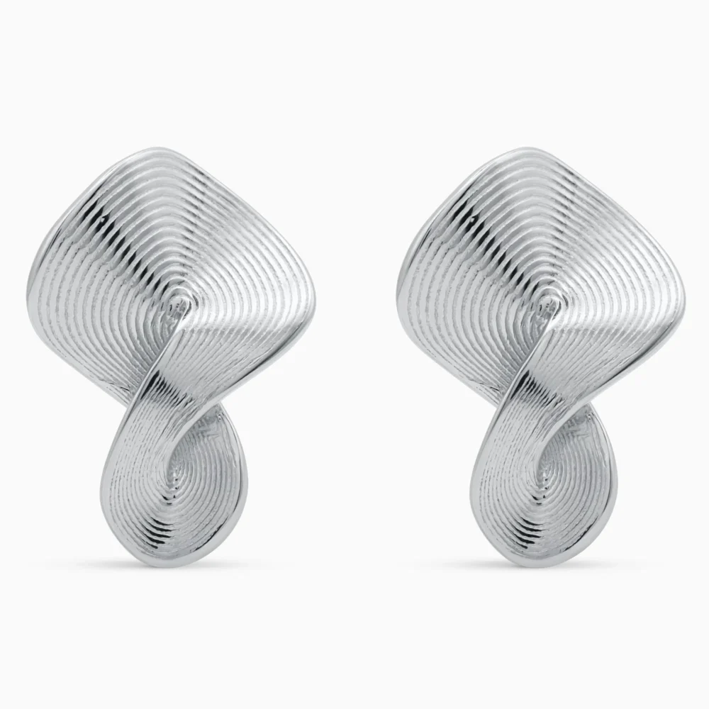 Cercei din argint cu design modern minimalist – Modern Twist