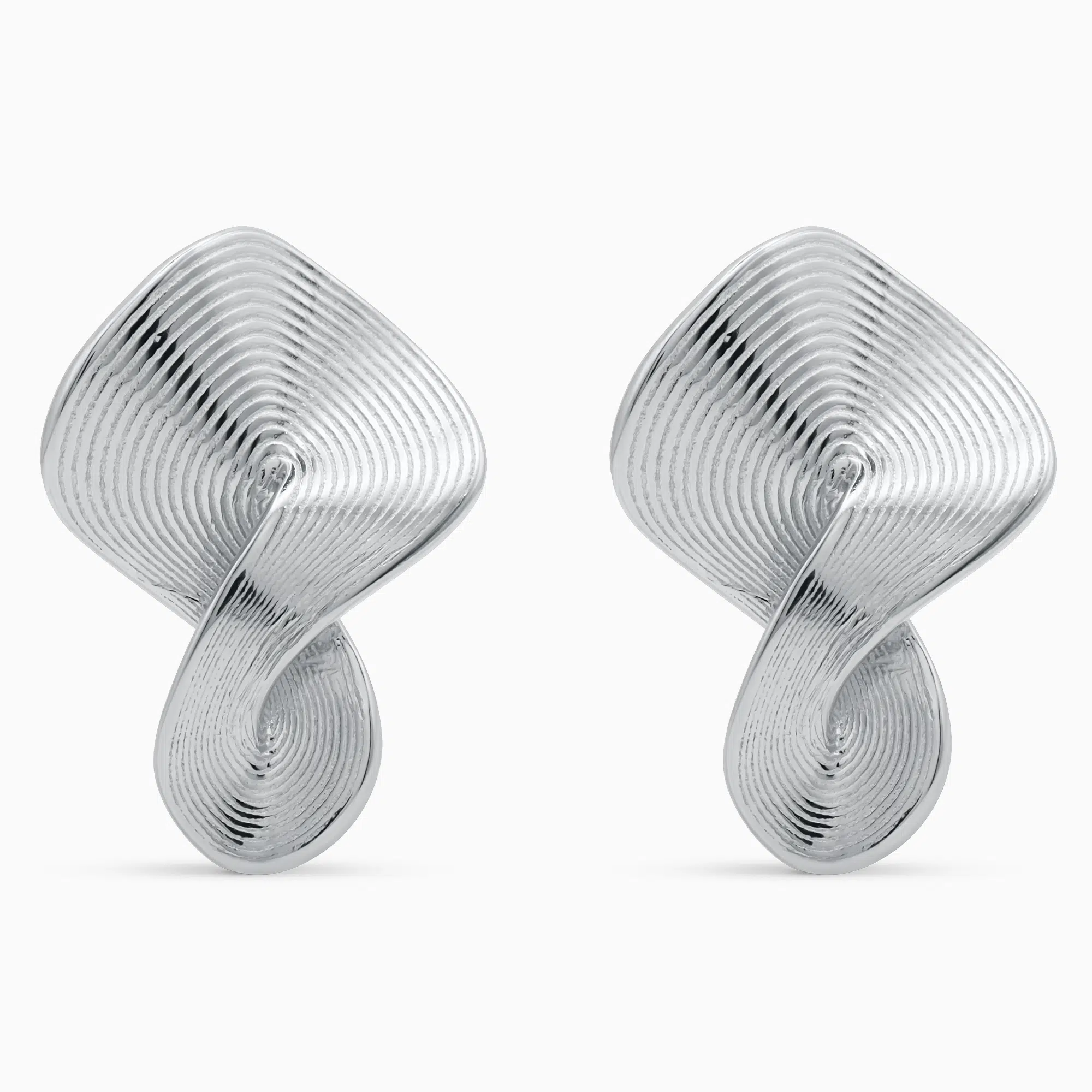Cercei argint design modern minimalist modern twist Cercei argint design modern minimalist modern twist
