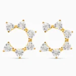 Cercei argint forma inima pietre cubic zirconia Heart Glow