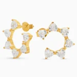 Cercei argint forma inima pietre cubic zirconia Heart Glow