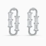 Cercei argint hoop pietre cubic zirconia equilibre