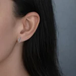 Cercei argint hoop pietre cubic zirconia equilibre