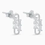 Cercei argint hoop pietre cubic zirconia equilibre