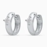 Cercei argint moissanite Timeless Glow