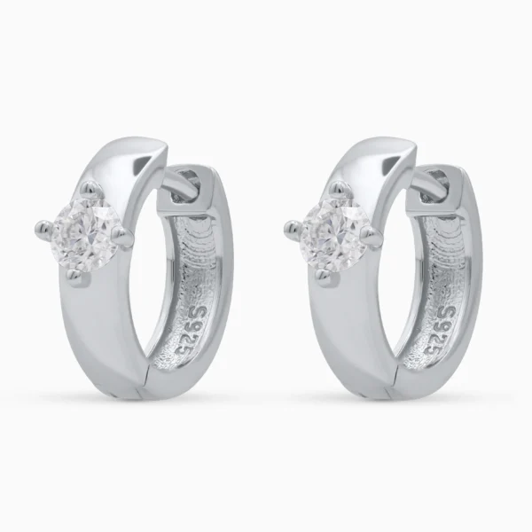 Cercei argint moissanite Timeless Glow