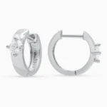 Cercei argint moissanite Timeless Glow