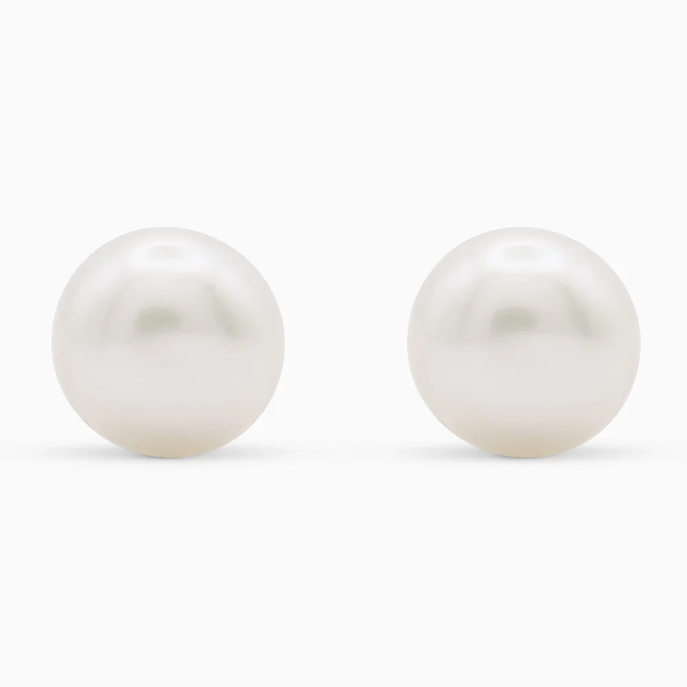 Cercei argint perla alba pearl glow