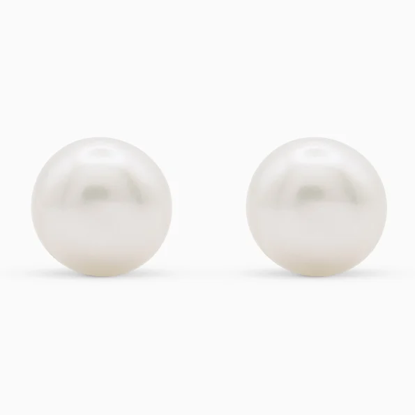 Cercei argint perla alba pearl glow