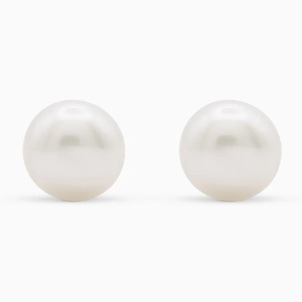 Cercei argint perla alba pearl glow