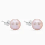 Cercei argint perla mov Pearl Glow