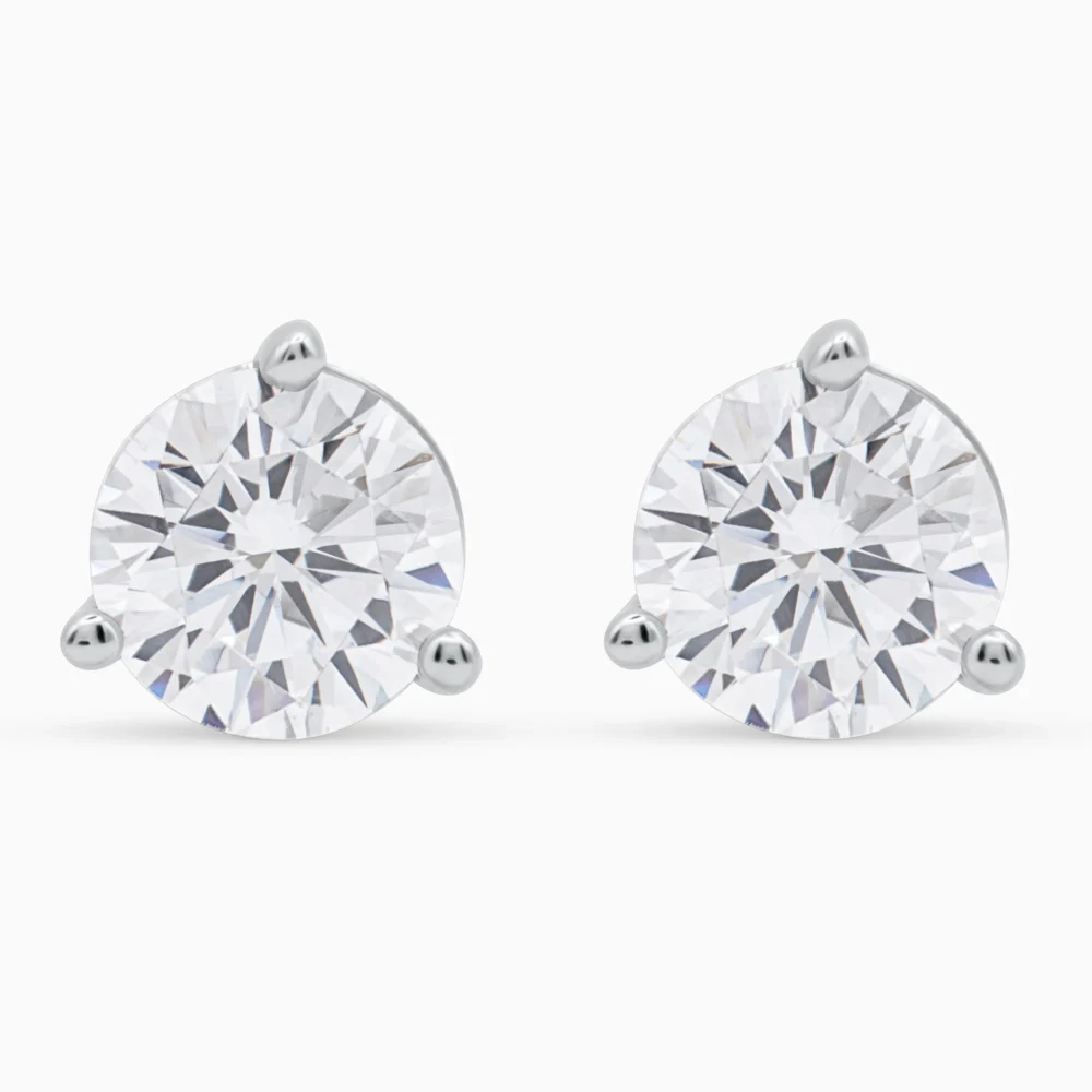 Cercei argint piatra cubic zirconia Solitaire Timeless