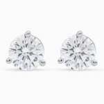 Cercei argint piatra cubic zirconia Solitaire Timeless